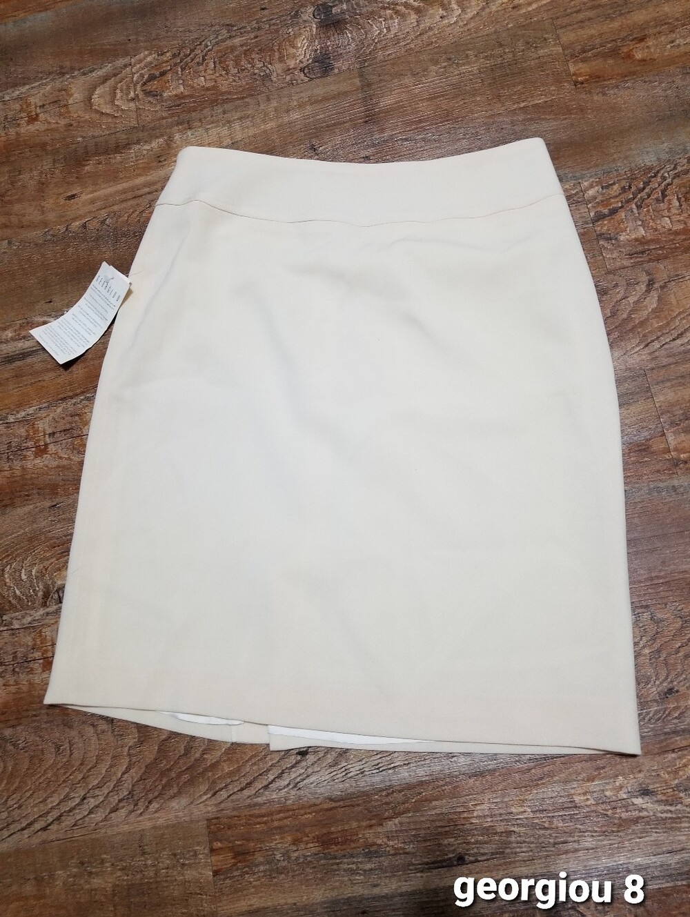 Georgiou Skirt Cream Pencil 8 Lined Business Nwtag